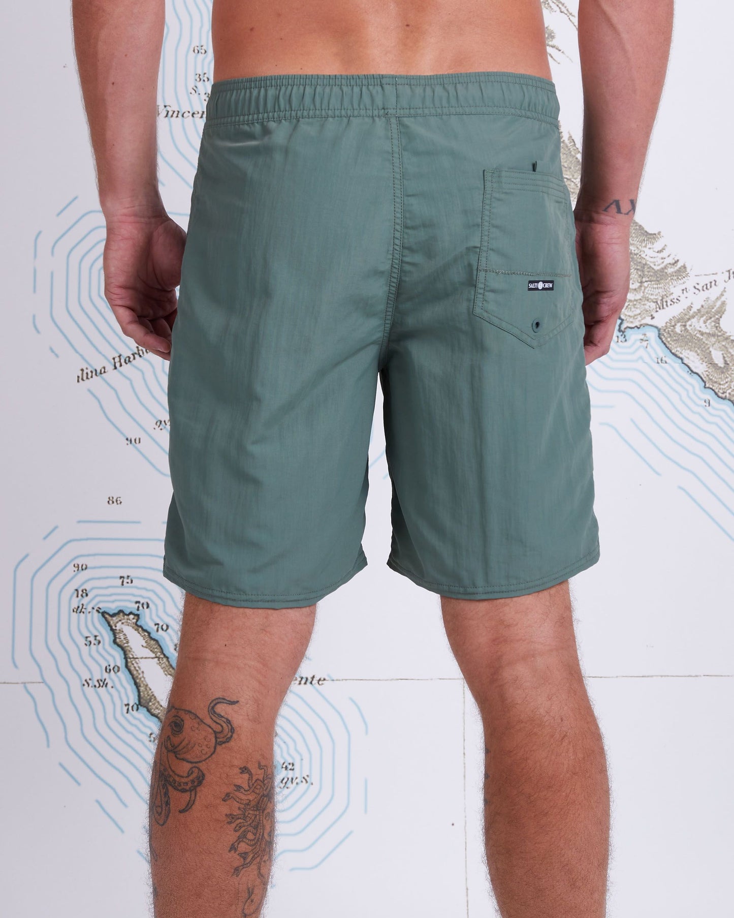 QUIVER ELASTIC BOARDSHORT - FATIGUE GREEN