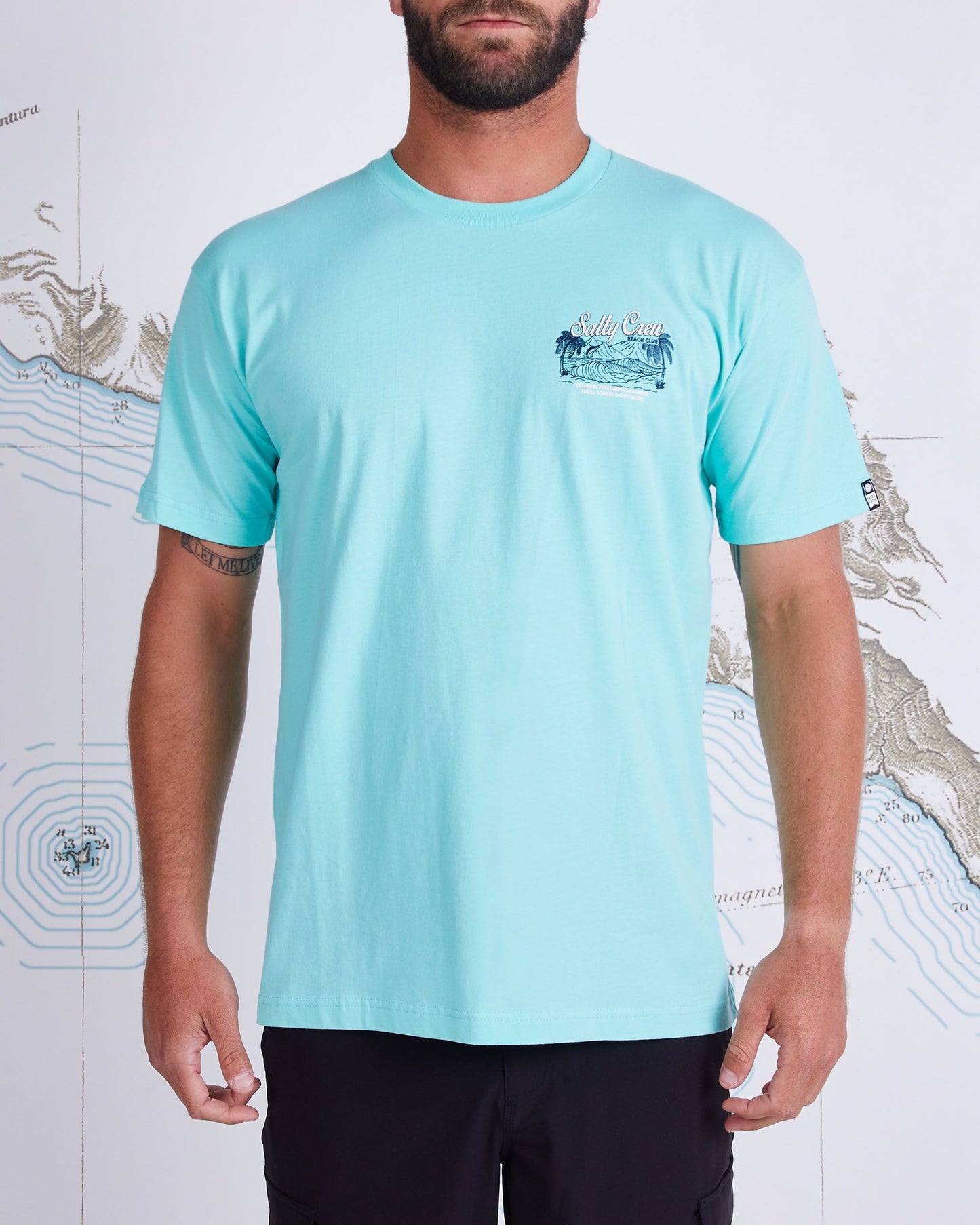 TROPICANA PREMIUM S/S TEE - Sea Foam