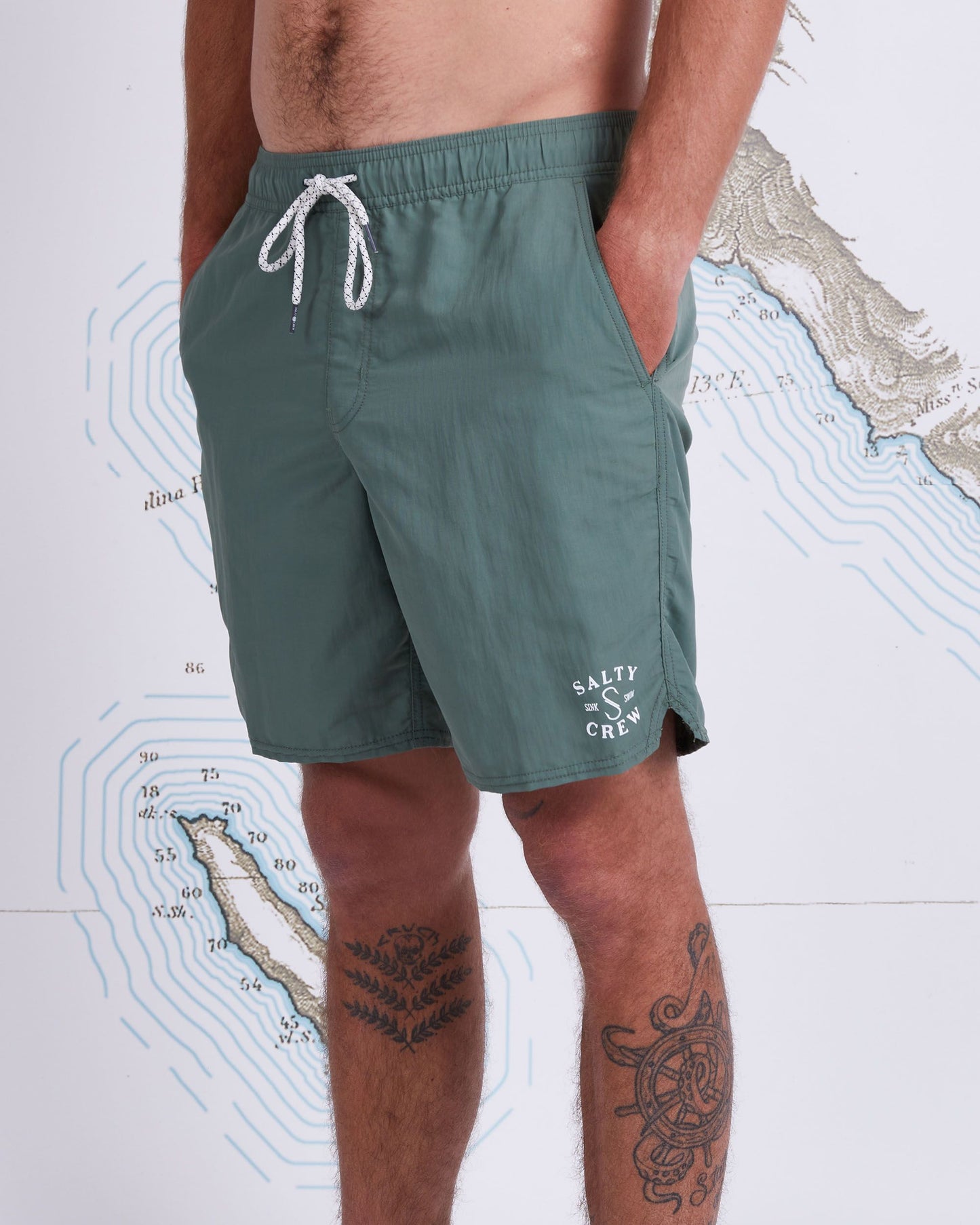 QUIVER ELASTIC BOARDSHORT - FATIGUE GREEN