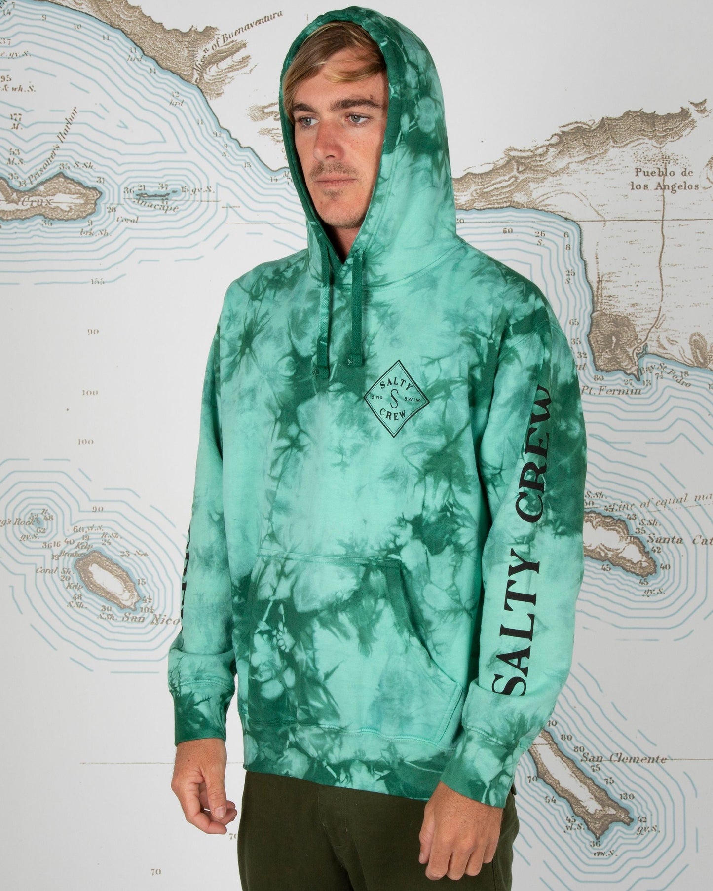Tippet Tie Dye Fleece - Sea Foam