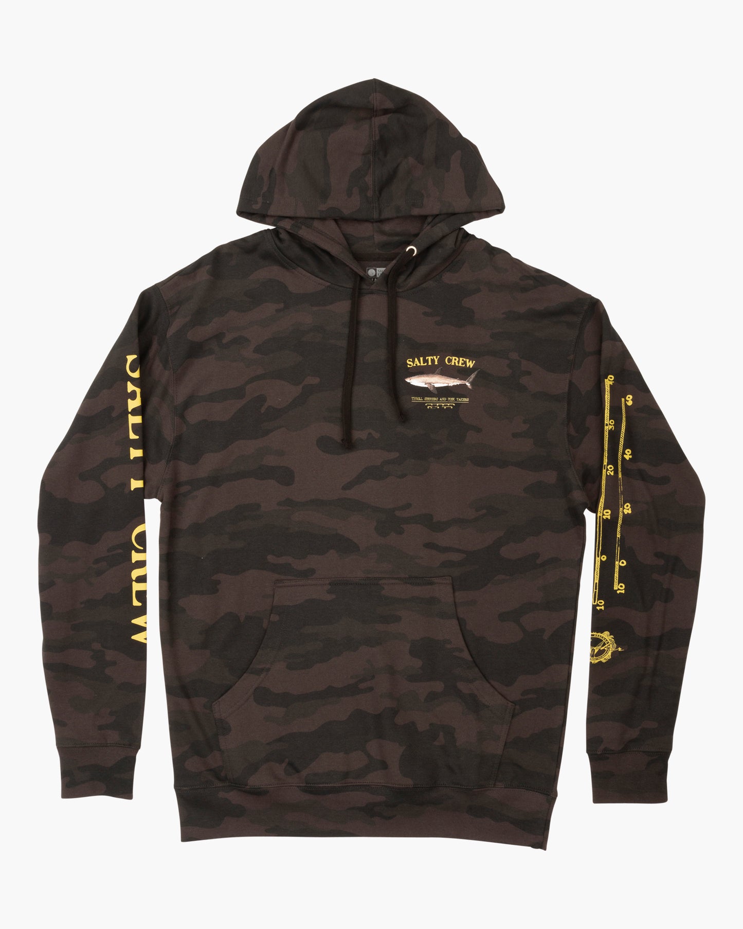 Bruce Boys Hood Fleece - BLACK CAMO - Salty Crew Australia