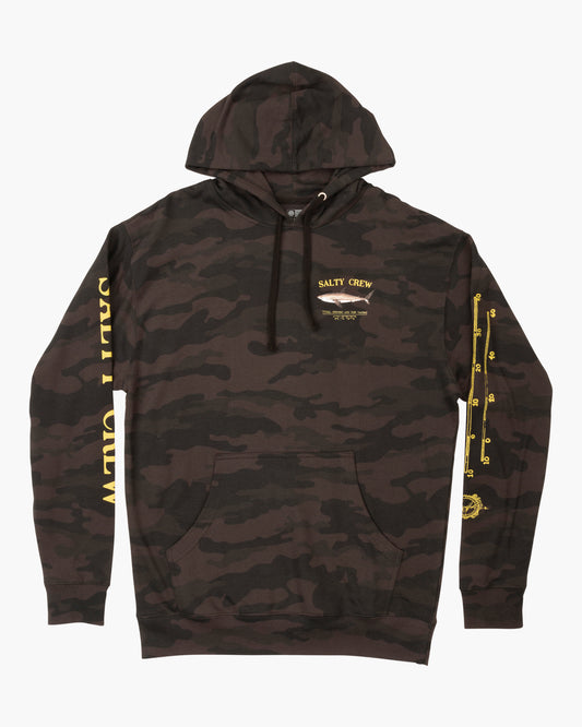 Bruce Boys Hood Fleece - BLACK CAMO - Salty Crew Australia
