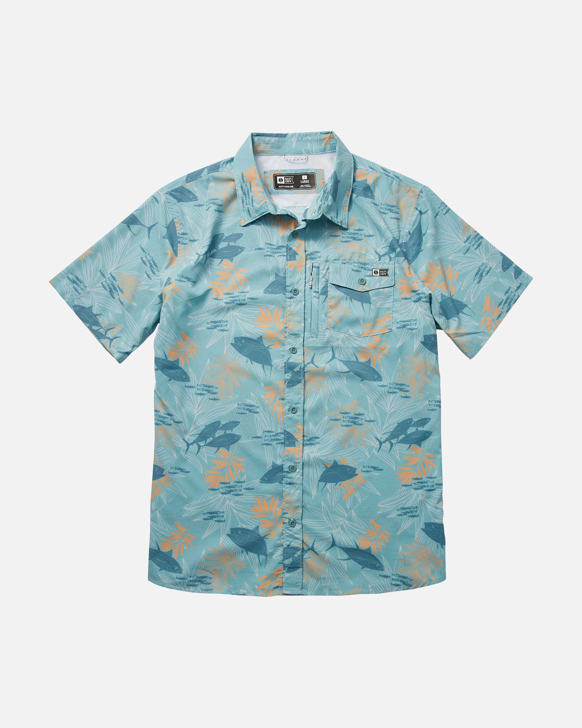 SALTY CREW Men's S/S Tech Woven Shirt SALTY UTILITY - Cream SALTY CREW Men's S/S Tech Woven Shirt SALTY UTILITY - Cream