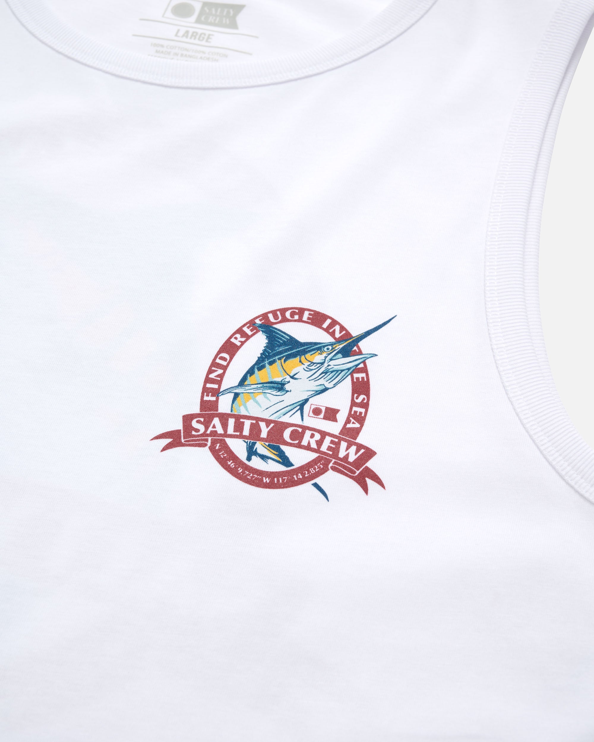 Salty Crew Layday Tank Top – 100 % Baumwolle, Gestreift Mit Kontrasteinfassung – Bequem & Lässig Für Sommer & Freizeit