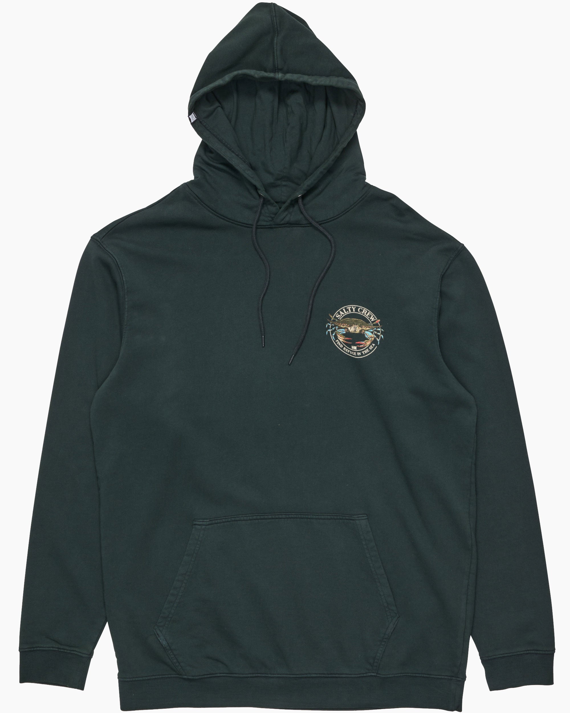 Jimmy Midweight Fleece Hood - Coal | Salty Crew Australia