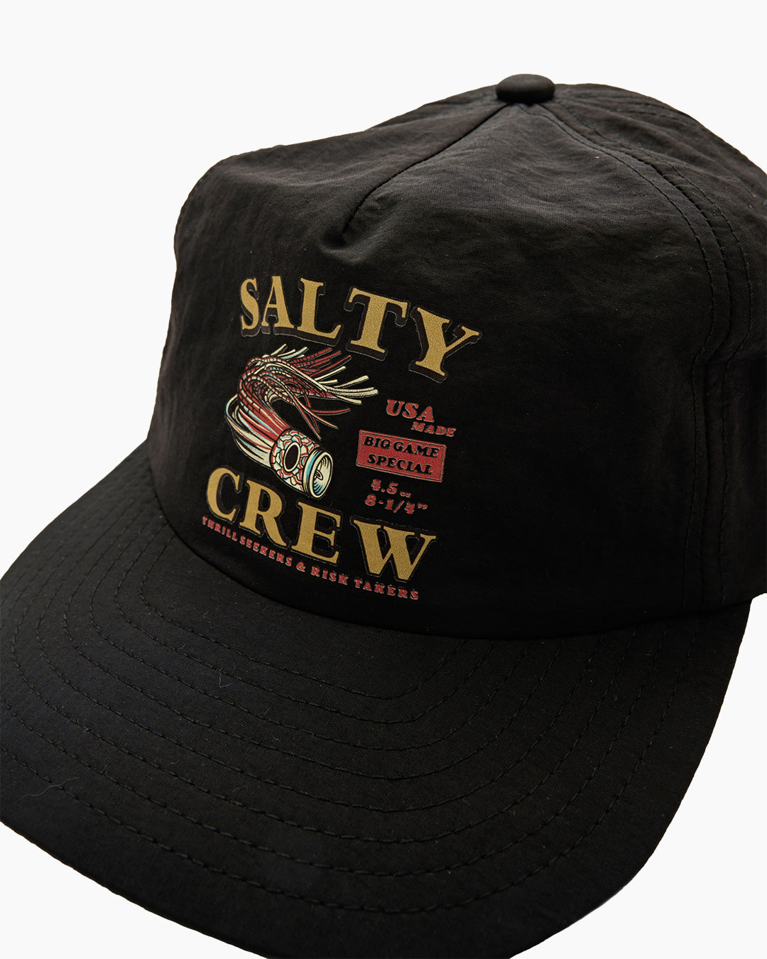 Lure Panel Cap Vintage Black Salty Crew Australia