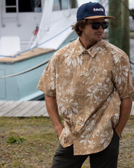Drifter UV Button-Up Shirt - Bronze Brown - Salty Crew Australia