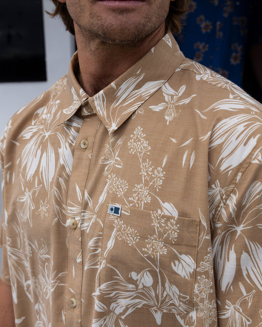Drifter UV Button-Up Shirt - Bronze Brown - Salty Crew Australia