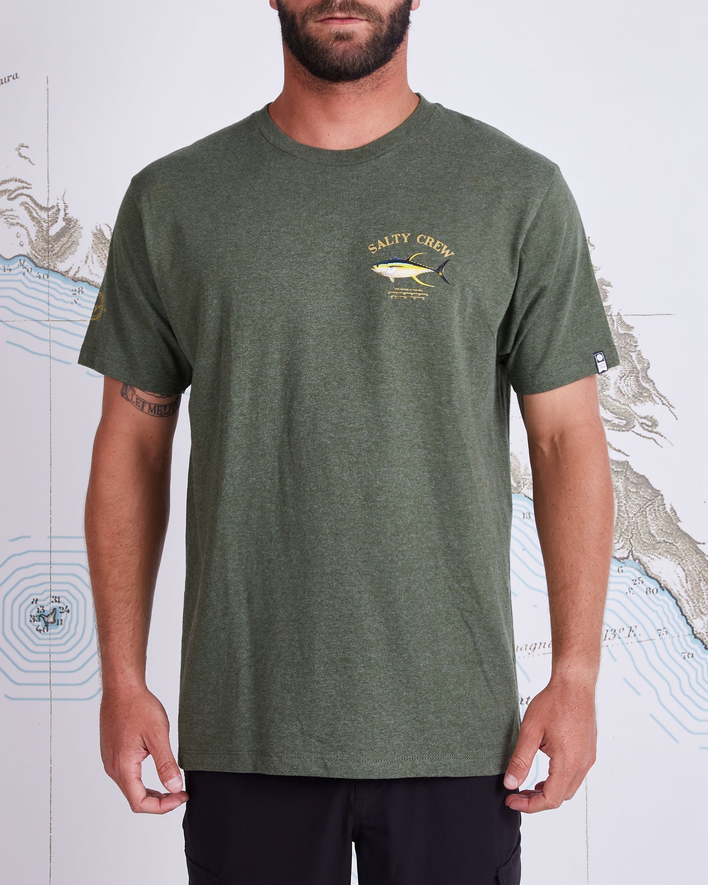 Ahi Mount Standard SS Tee - Forest Heather