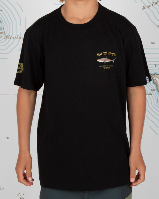 Bruce Boys S/S Tee - Black - Salty Crew Australia