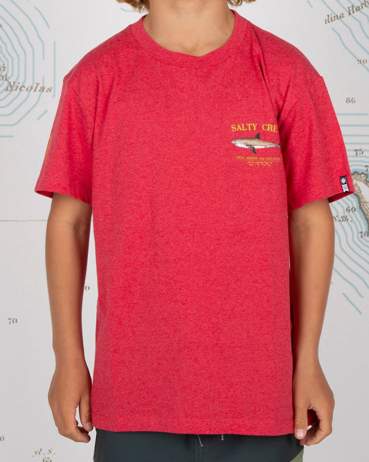 Bruce Boys S/S Tee - Red Heather - Salty Crew Australia