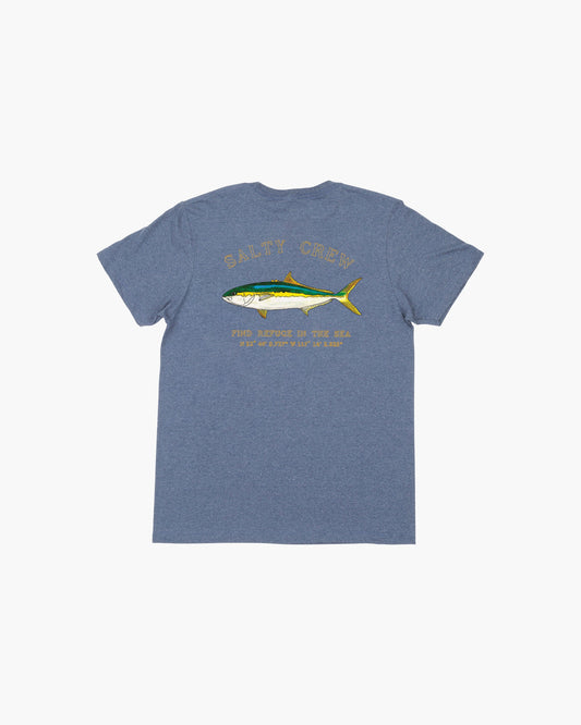 Mossback S/S Tee - Navy Heather - Salty Crew Australia