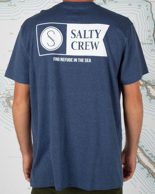 Alpha S/S Tee - Navy Heather - Salty Crew Australia