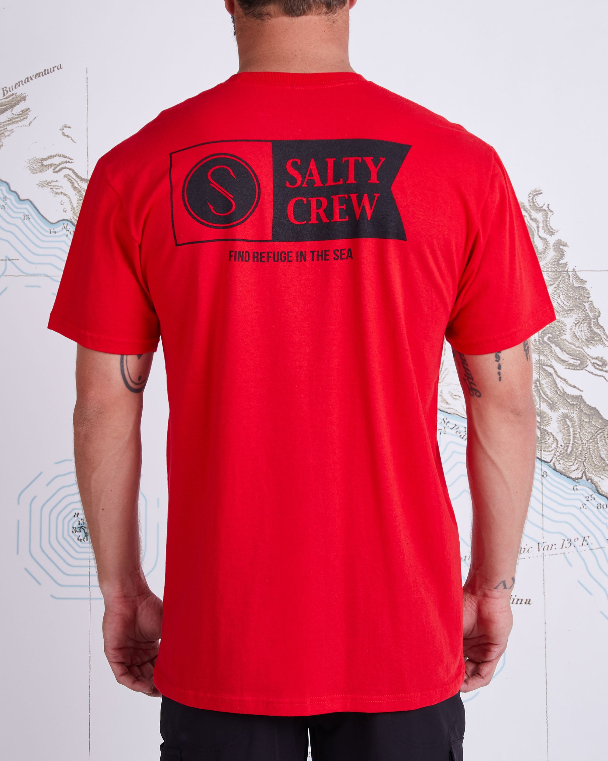 Alpha S/S Tee - Red | Salty Crew Australia