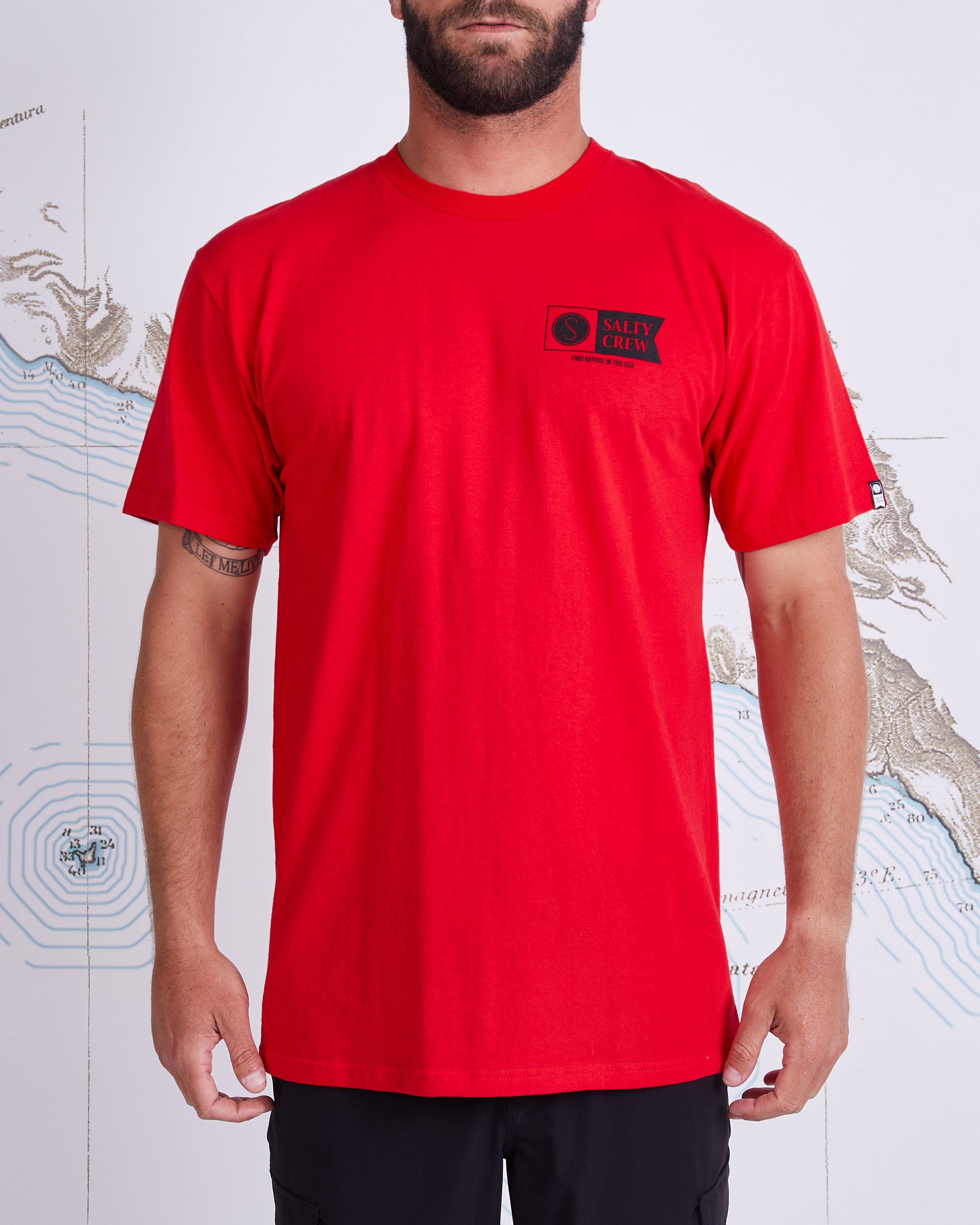 Alpha S/S Tee - Red | Salty Crew Australia