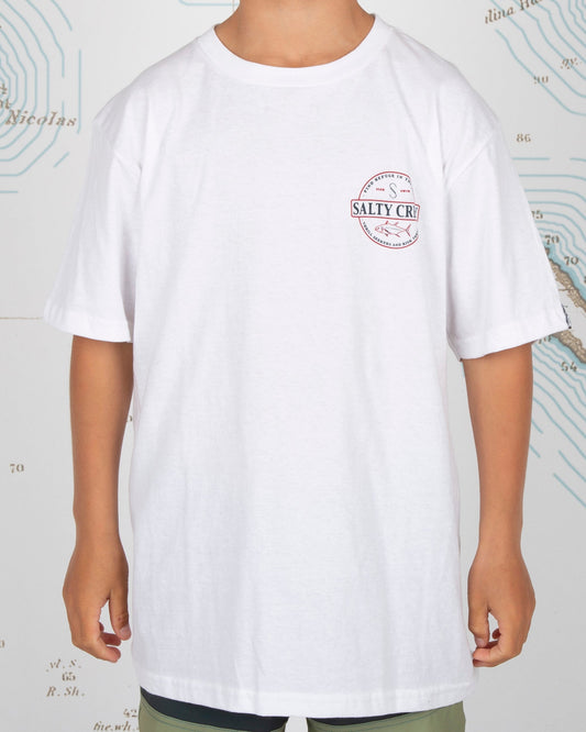 DEEP SEA S/S BOYS TEE - White - Salty Crew Australia