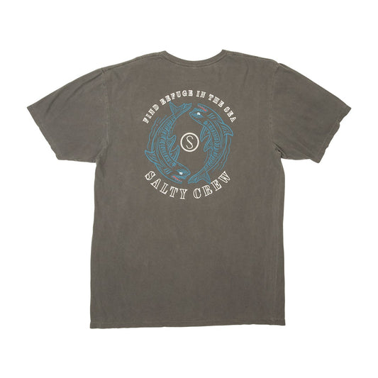 FIN AND YANG PREMIUM S/S TEE - BLACK - Salty Crew Australia