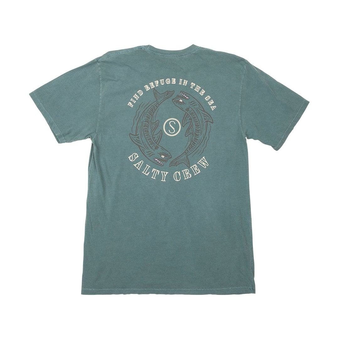 FIN AND YANG PREMIUM S/S TEE - EVERGREEN