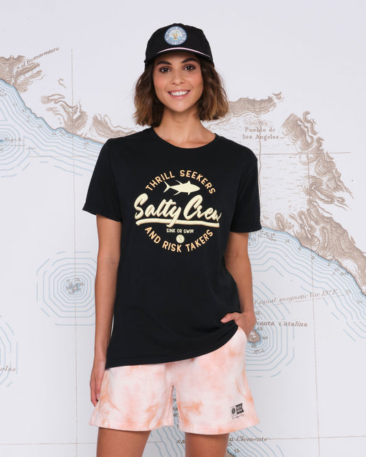 SCRIPTED BOYFRIEND TEE - Vintage Black