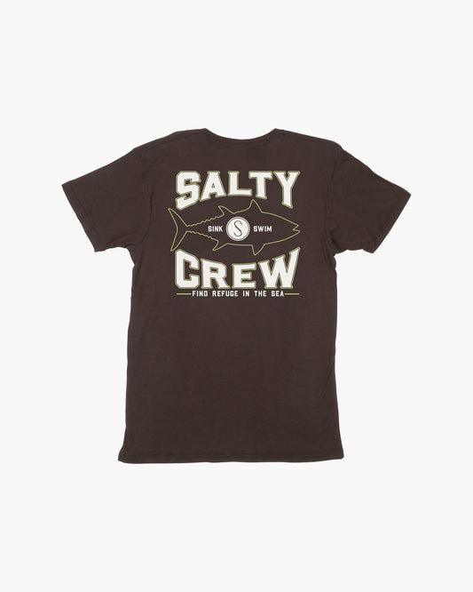 TIGHT LINES POCKET S/S TEE - Black - Salty Crew Australia