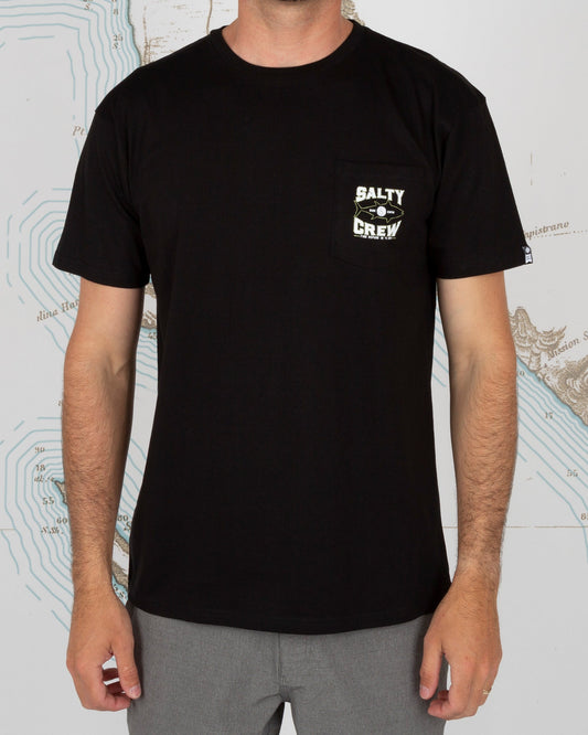 TIGHT LINES POCKET S/S TEE - Black