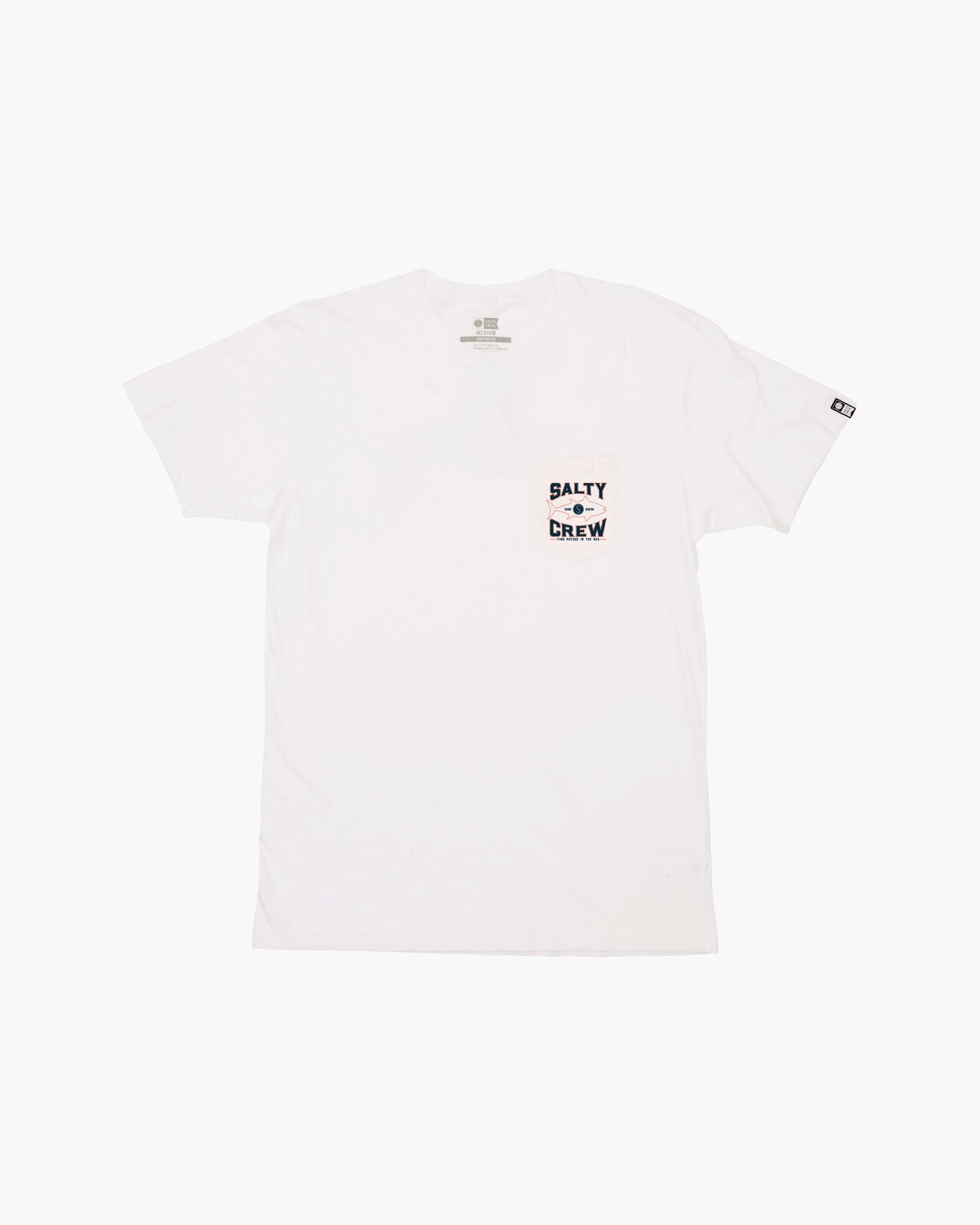 TIGHT LINES POCKET S/S TEE - White