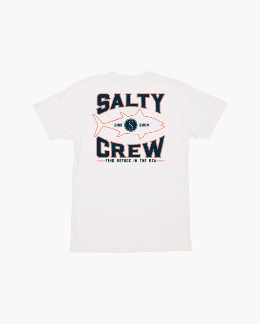 TIGHT LINES POCKET S/S TEE - White - Salty Crew Australia