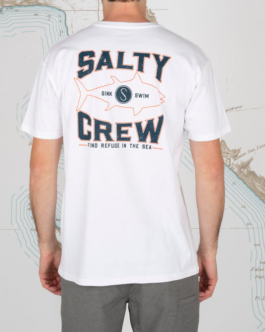 TIGHT LINES POCKET S/S TEE - White - Salty Crew Australia