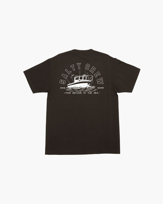 OUTBOARD STANDARD S/S TEE - Black - Salty Crew Australia