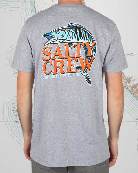 OH NO STANDARD S/S TEE - Athletic Heather - Salty Crew Australia