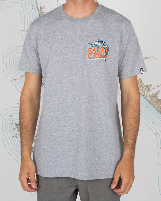 OH NO STANDARD S/S TEE - Athletic Heather - Salty Crew Australia