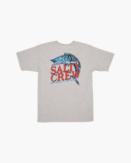 OH NO STANDARD S/S TEE - Athletic Heather - Salty Crew Australia