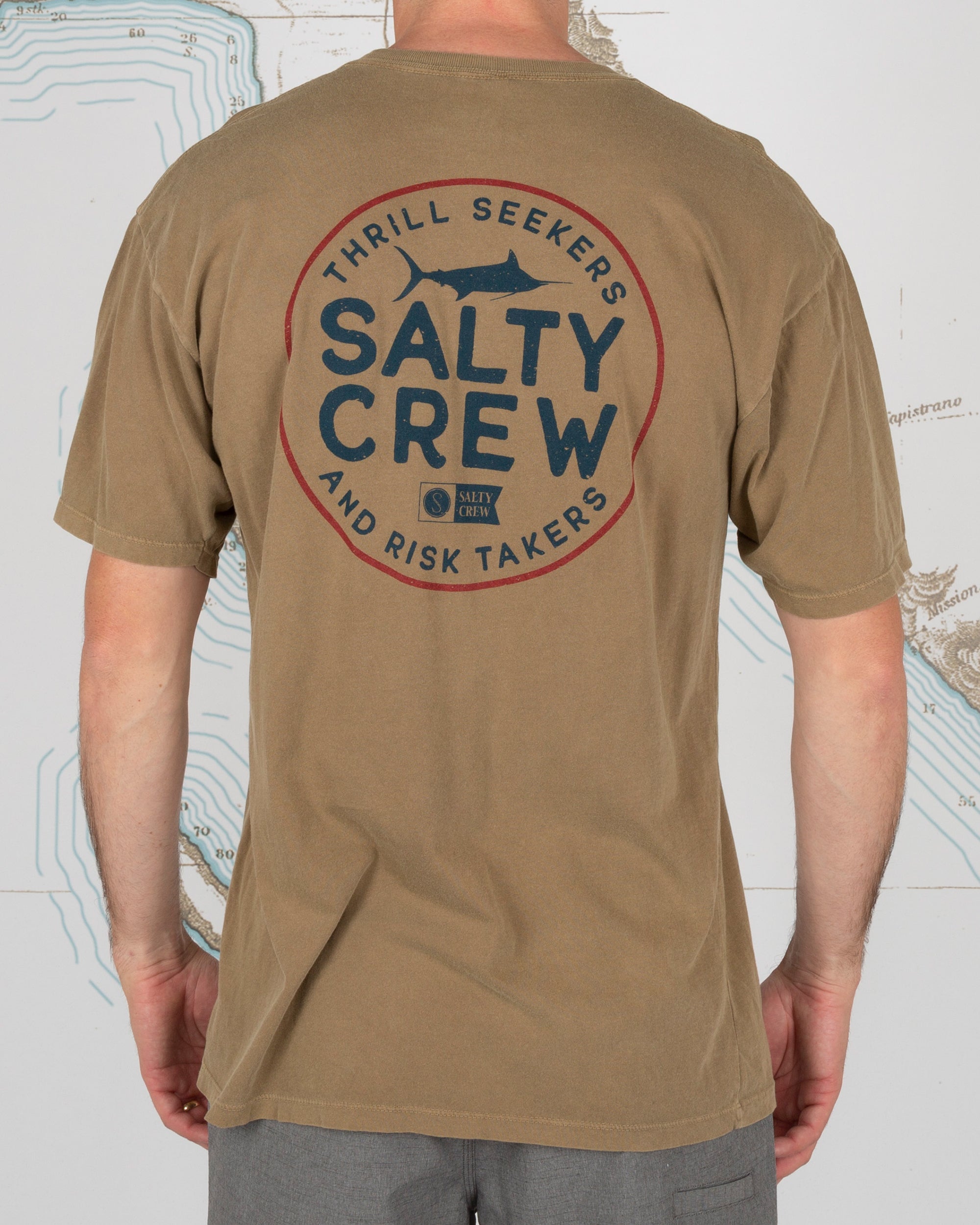 FIRST MATE PREMIUM S/S TEE - Camel | Salty Crew Australia