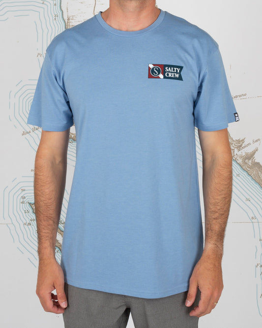 SURFACE PREMIUM S/S TEE - Light Blue - Salty Crew Australia
