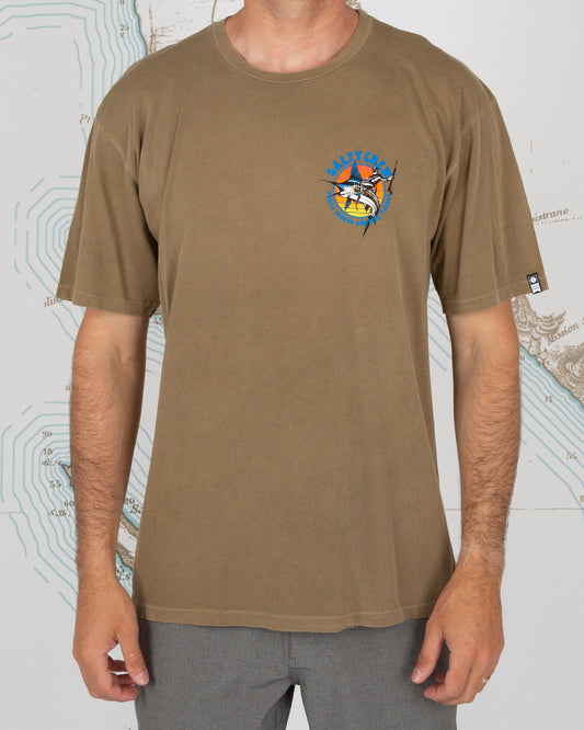 SPORTFISHING OVERDYE S/S TEE - Dusty Gold - Salty Crew Australia