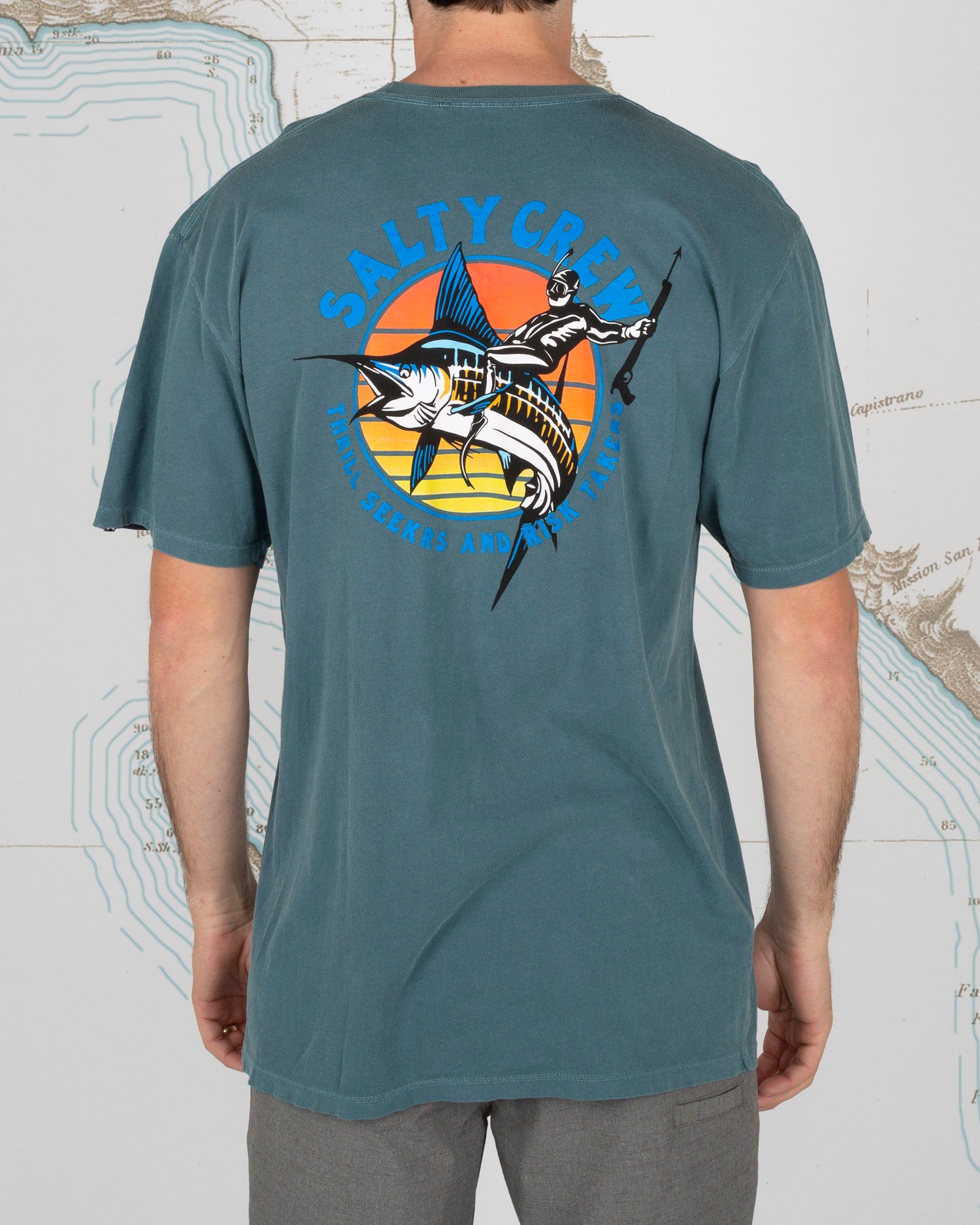 SPORTFISHING OVERDYE S/S TEE - Sea Foam