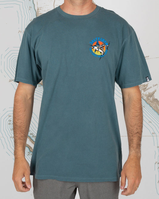 SPORTFISHING OVERDYE S/S TEE - Sea Foam