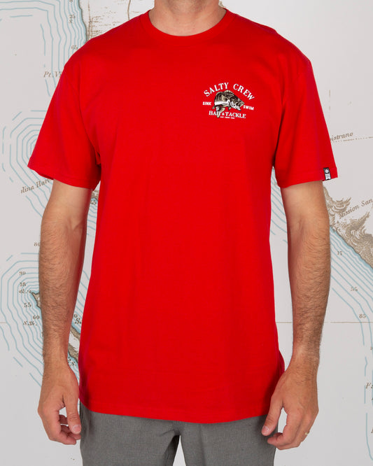 BASS MAN STANDARD S/S TEE - Red - Salty Crew Australia