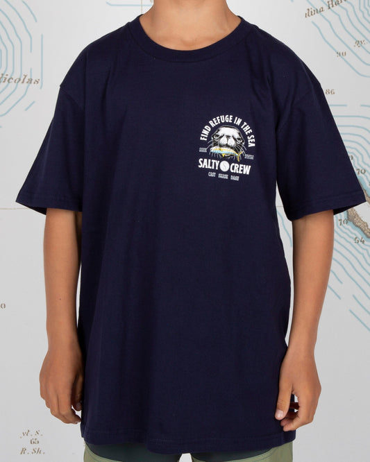 MOUTHFUL BOYS S/S TEE - Navy