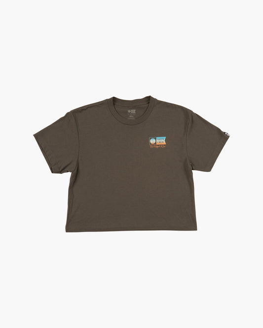 ALPHA GRADIENT SKIMMER TEE - Charcoal - Salty Crew Australia