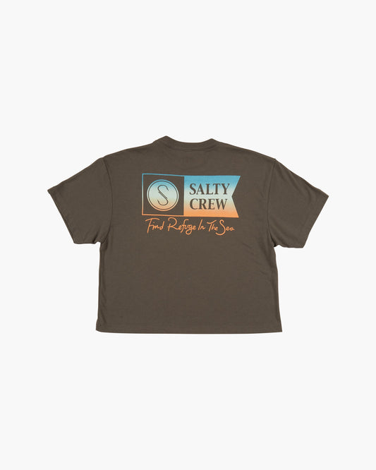 ALPHA GRADIENT SKIMMER TEE - Charcoal - Salty Crew Australia
