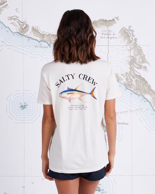 AHI MOUNT BOYFRIEND TEE - Bone