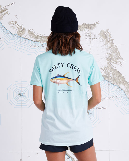 AHI MOUNT BOYFRIEND TEE - Sea Foam