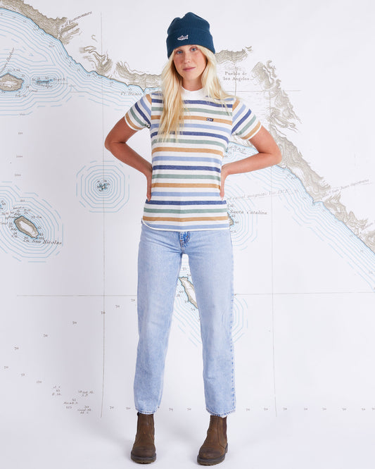 BAJA MOCK NECK TEE - Denim