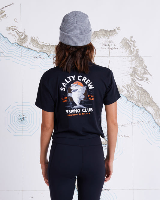 FISHING CLUB SKIMMER TEE - Black - Salty Crew Australia