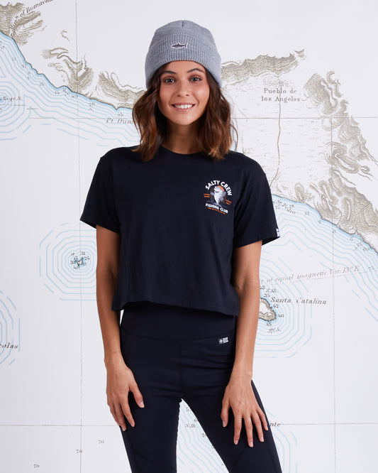 FISHING CLUB SKIMMER TEE - Black - Salty Crew Australia