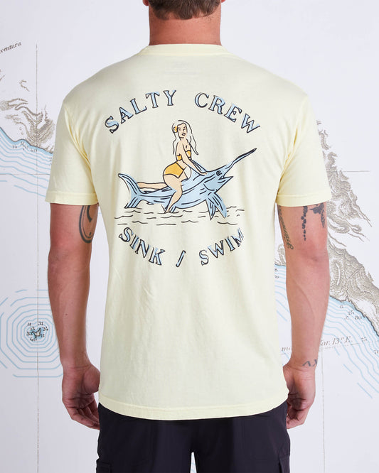SIREN GARMENT DYE S/S TEE - Banana - Salty Crew Australia