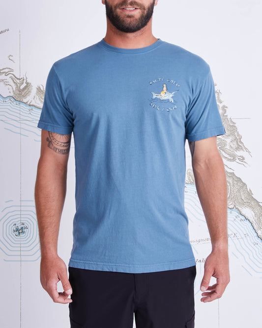 SIREN GARMENT DYE S/S TEE - Deep Sea