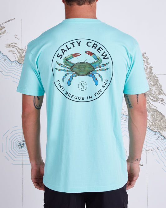 BLUE CRABBER PREMIUM S/S TEE - Sea Foam