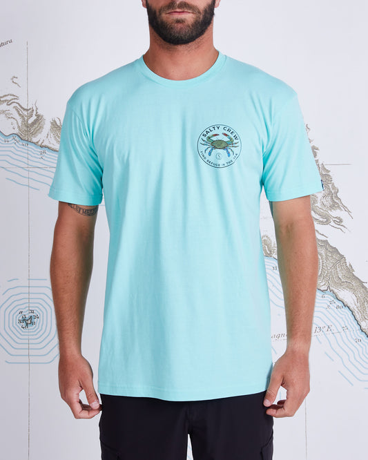 BLUE CRABBER PREMIUM S/S TEE - Sea Foam